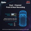 Qubo Car Dash Cam Pro 3K Dual Channel from Hero Group, 3K 5MP Front QHD 2MP Rear FHD 3.2 LCD Display, GPS Logger