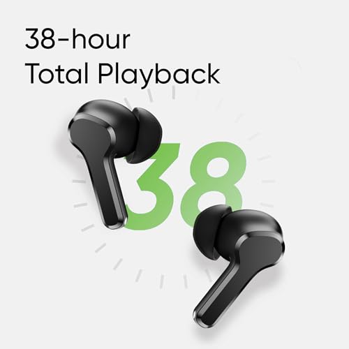 realme Buds T110 with Ai Enc for Calls, Upto 38 Hours of Playback earbuds (Punk Black, True Wireless) realme Buds T110 with Ai Enc for Calls, Upto 38 Hours of Playback earbuds (Punk Black, True Wireless)