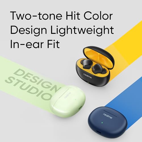 realme Buds T110 with Ai Enc for Calls, Upto 38 Hours of Playback earbuds (Punk Black, True Wireless) realme Buds T110 with Ai Enc for Calls, Upto 38 Hours of Playback earbuds (Punk Black, True Wireless)