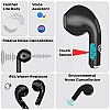 pTron Bassbuds Revv in-Ear TWS Earbuds with Mic, AI-ENC Calling, 50ms Low Latency 28Hrs Playtime Jet Black