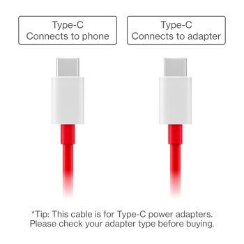 OnePlus Warp Charge Type-C Cable 100cm Red
