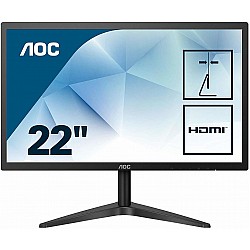 AOC 22B1HS 21.5" (54.6 cm) Full HD LCD Monitor with LED Backlight with HDMI/VGA Port, Black