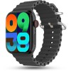 Pebble Frost Pro 1.96 Infinite Display, BT Calling, Rotating Crown, AI voice assistant Smartwatch (Jet Black Strap, Free Size)