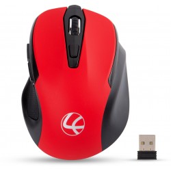  LAPCARE Goodie Wireless Mouse 6 button, 1600 dpi - Blue Wireless Optical Mouse   (2.4GHz Wireless, Red)