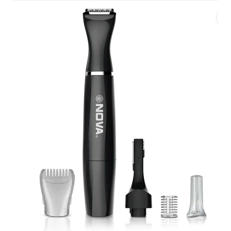 NOVA NLS 534 Sensi-Trim Touch Fully Waterproof Trimmer 120 min Runtime 4 Length Settings (Black)
