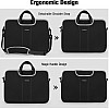 AirCase Laptop Bag Sleeve  Bag for 15.6-Inch Laptop MacBook Shoulder Strap Pocket Black