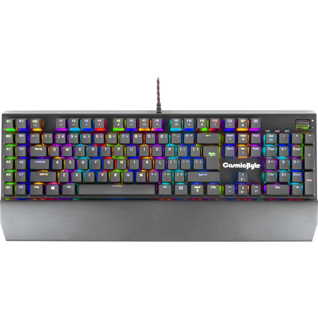 Cosmic Byte CB-GK-24 Equinox Alturas Per Key RGB Mechanical Keyboard with Outemu Blue Switches Black