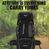 80 Litres Curve Water Resistant Tour Travel Rucksack - 80 L  (Black)