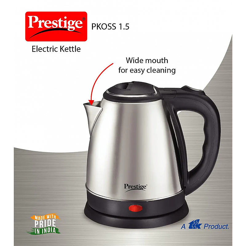 Prestige Atlas Electric Kettle  (1.5L, Black, Silver)