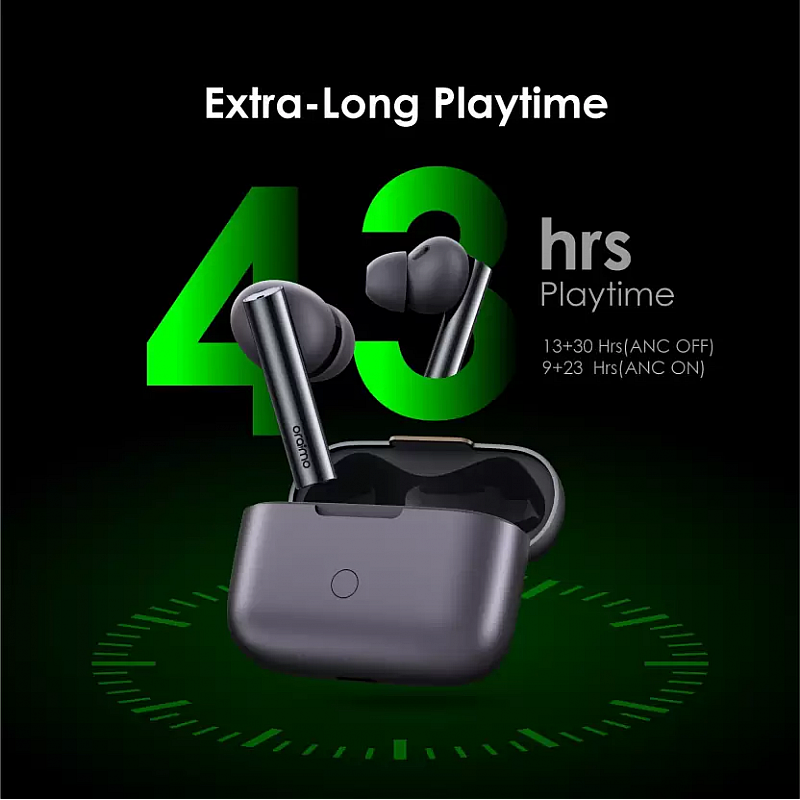 ORAIMO FreePods Pro TWS Earbuds with ANC ,43Hrs Playtime (Space gray, True Wireless)