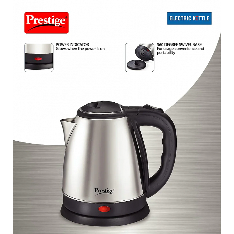 Prestige Atlas Electric Kettle  (1.5L, Black, Silver)