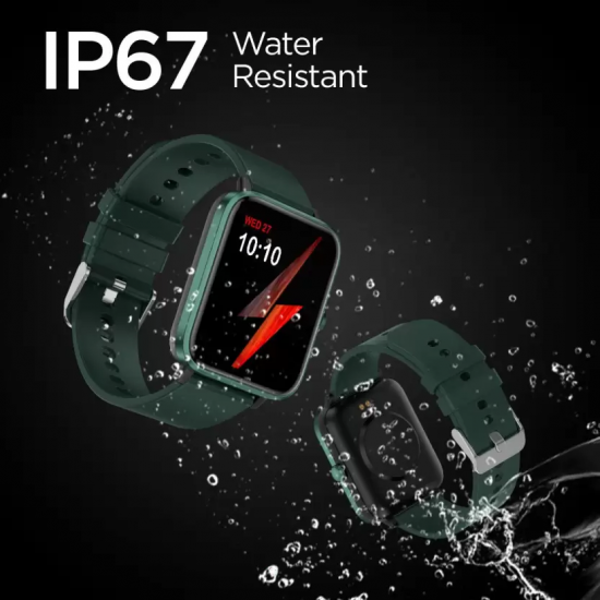 Fire-Boltt Ninja Calling Pro 1.69 inch Bluetooth Calling Smartwatch (Green Strap, Free Size)
