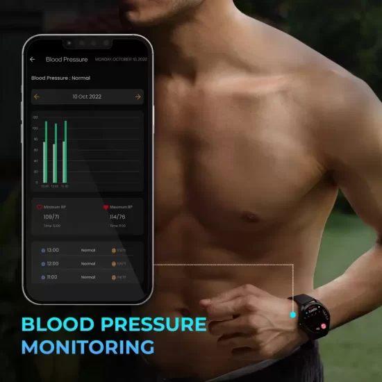 beatXP Exact, 1.32" Full HD Screen, Medical Grade ECG Smartwatch  (Charcoal black Strap, Free Size)