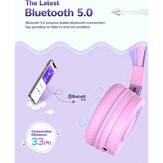 iClever Headphones for Girls, Kids Wireless Bluetooth Headphones 