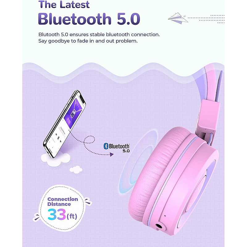 iClever Headphones for Girls, Kids Wireless Bluetooth Headphones 