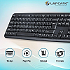 LAPCARE Alfa Keyboard 3 with Adjustable Kickstand, Capslock Indicator and 104 Keyboard Standard Key, USB 2.0 (Black)