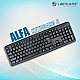 LAPCARE Alfa Keyboard 3 with Adjustable Kickstand, Capslock Indicator and 104 Keyboard Standard Key, USB 2.0 (Black)