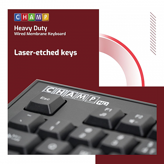 TVS ELECTRONICS Champ Heavy Duty Membrane Wired Keyboard | Array of 104 Keys  Keyboard