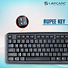 LAPCARE Alfa Keyboard 3 with Adjustable Kickstand, Capslock Indicator and 104 Keyboard Standard Key, USB 2.0 (Black)