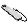 Amazon Basics USB-C Hub Dock 8-in-1 with 4K 30HZ HDCP Compliant, Aluminium Type C Adapter with 4K HDMI Port