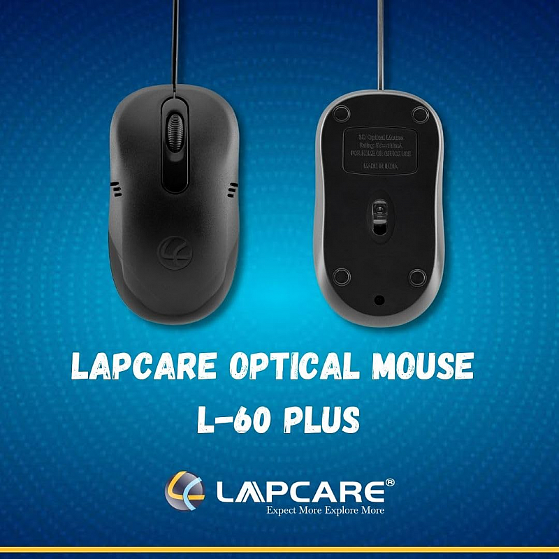 Lapcare Optical Mouse  L- 60 (IND) Plus Black