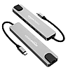 Amazon Basics USB-C Hub Dock 8-in-1 with 4K 30HZ HDCP Compliant, Aluminium Type C Adapter with 4K HDMI Port