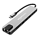 Amazon Basics USB-C Hub Dock 8-in-1 with 4K 30HZ HDCP Compliant, Aluminium Type C Adapter with 4K HDMI Port