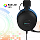 Amazon Basics Wired Over Ear Gaming Headphones mic for PC, Laptop Black Blue