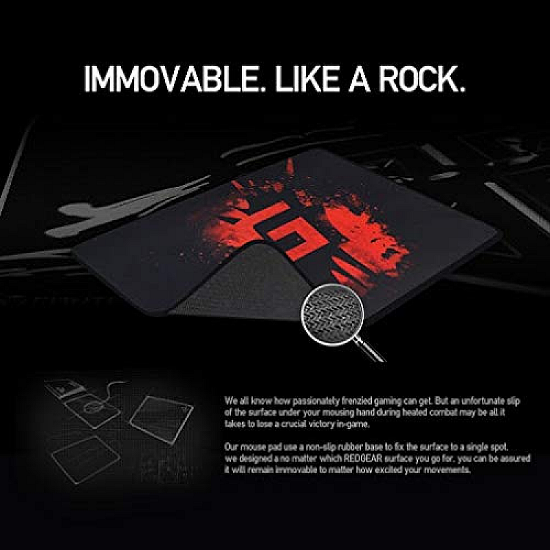 Redgear MP80 Type Gaming Mousepad (Black/Red)