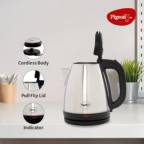 Pigeon 1.5 litre Hot Kettle and Stainless Steel Water Bottle Combo