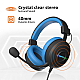 Amazon Basics Wired Over Ear Gaming Headphones mic for PC, Laptop Black Blue