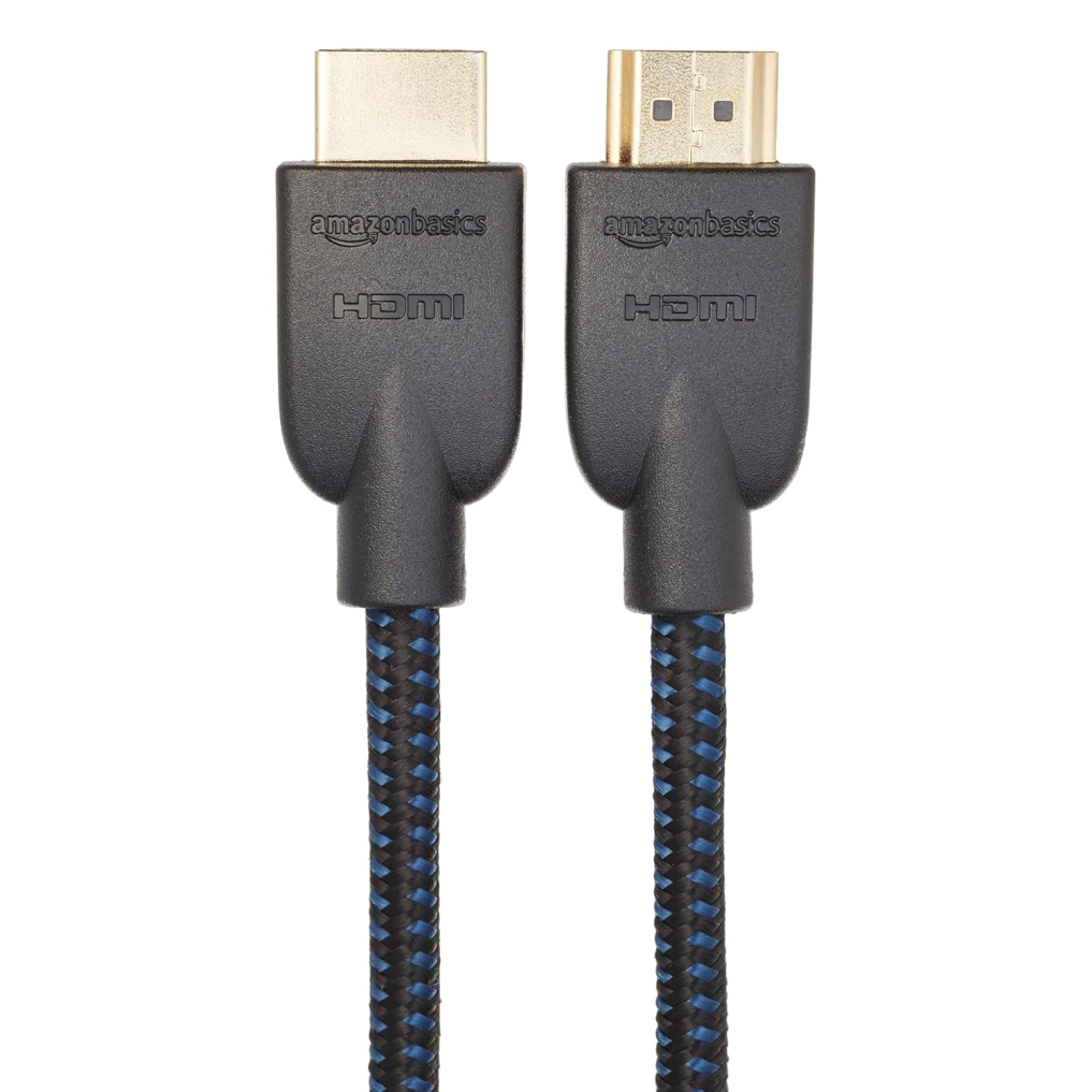 AmazonBasics High-Speed Braided HDMI Cable - 6 Feet - Supports Ethernet, 3D, 4K and Audio Return (Black)