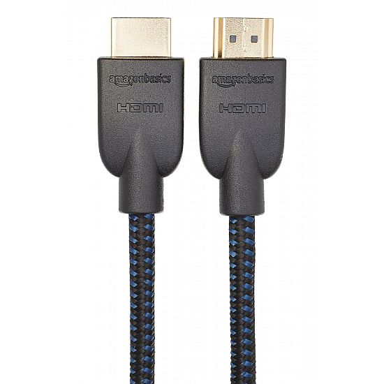 AmazonBasics High-Speed Braided HDMI Cable - 6 Feet - Supports Ethernet, 3D, 4K and Audio Return (Black)