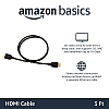 AmazonBasics 3-Feet High-Speed HDMI 2.0 Cable, Pack of 3 (Black)