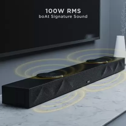 boAt Aavante Bar Octave with 2.2 Channel Built In Subwoofers 100 W Bluetooth Soundbar (Pitch Black, 2.0 Channel) boAt Aavante Bar Octave with 2.2 Channel Built In Subwoofers 100 W Bluetooth Soundbar (Pitch Black, 2.0 Channel)