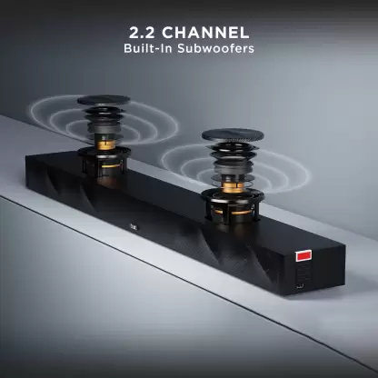 boAt Aavante Bar Octave with 2.2 Channel Built In Subwoofers 100 W Bluetooth Soundbar (Pitch Black, 2.0 Channel) boAt Aavante Bar Octave with 2.2 Channel Built In Subwoofers 100 W Bluetooth Soundbar (Pitch Black, 2.0 Channel)