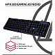 HP K300 Backlit Membrane Wired Gaming Keyboard with Mixed Color Lighting, 4 LED Indicators