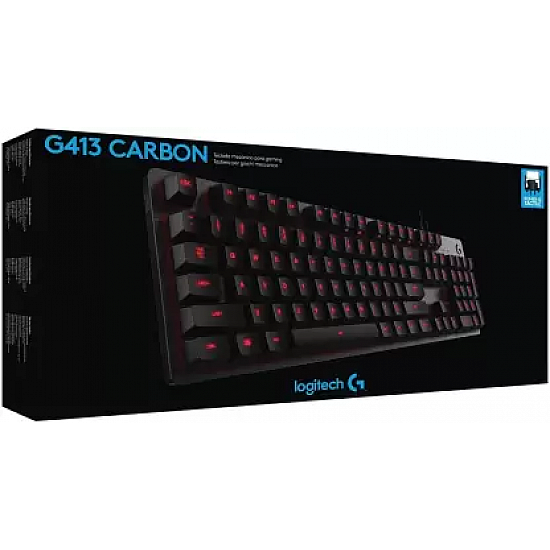 Logitech G413 Mechanical Gaming Keyboard, Backlit Keys, Romer-G Tactile Key Switches 4000 DPI