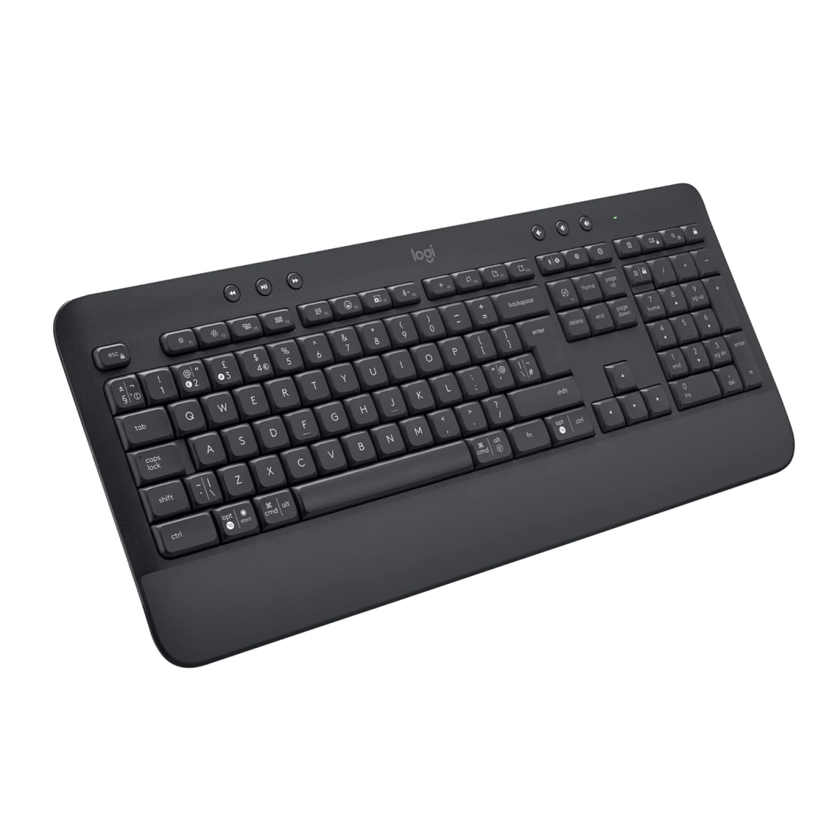 Logitech Signature K650 Wireless Keyboard with Wrist Rest, Full-Size, USB Receiver Black
