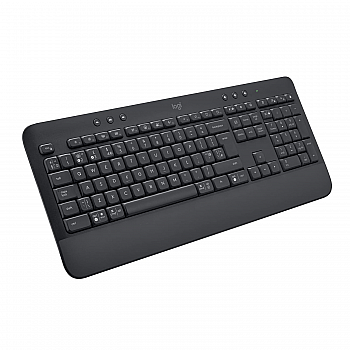 Logitech Signature K650 Wireless Keyboard with Wrist Rest, Full-Size, USB Receiver Black