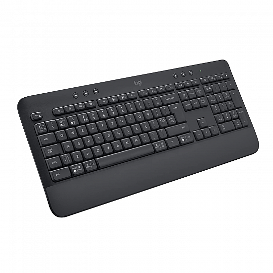 Logitech Signature K650 Wireless Keyboard with Wrist Rest, Full-Size, USB Receiver Black