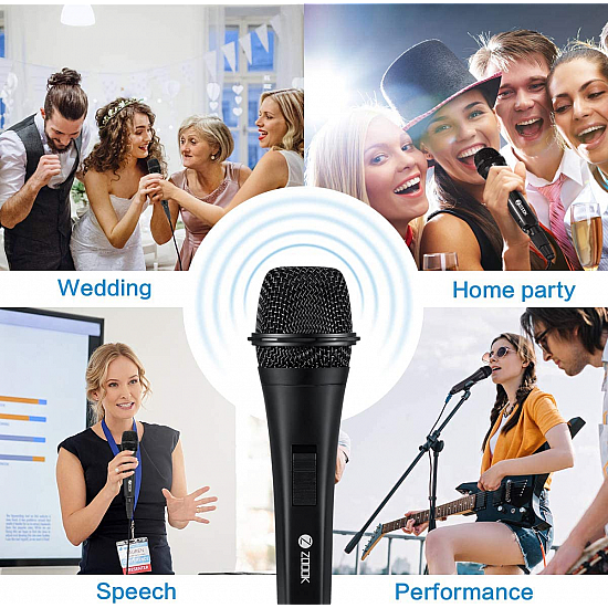 Zoook Karaoke Wired Microphone for Singing Kids Speaker Party System cardoid Vocal Dynamic Microphone