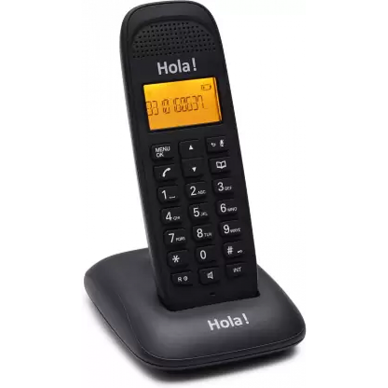 Hola  Tc 700 Cordless 2.4Ghz Landline Phone with Caller Id Display Black