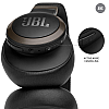 JBL Live 650BTNC by Harman, Active Noise Cancelling Over Ear Headphones with Mic, Quick Charge, Dual Pairing Black