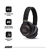 JBL Live 650BTNC by Harman, Active Noise Cancelling Over Ear Headphones with Mic, Quick Charge, Dual Pairing Black