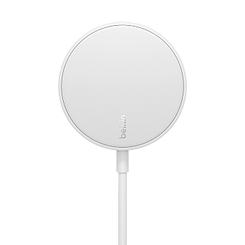 Belkin Magnetic Wireless Charger (Power Supply Not Included) Compatible with MagSafe with 6W) White