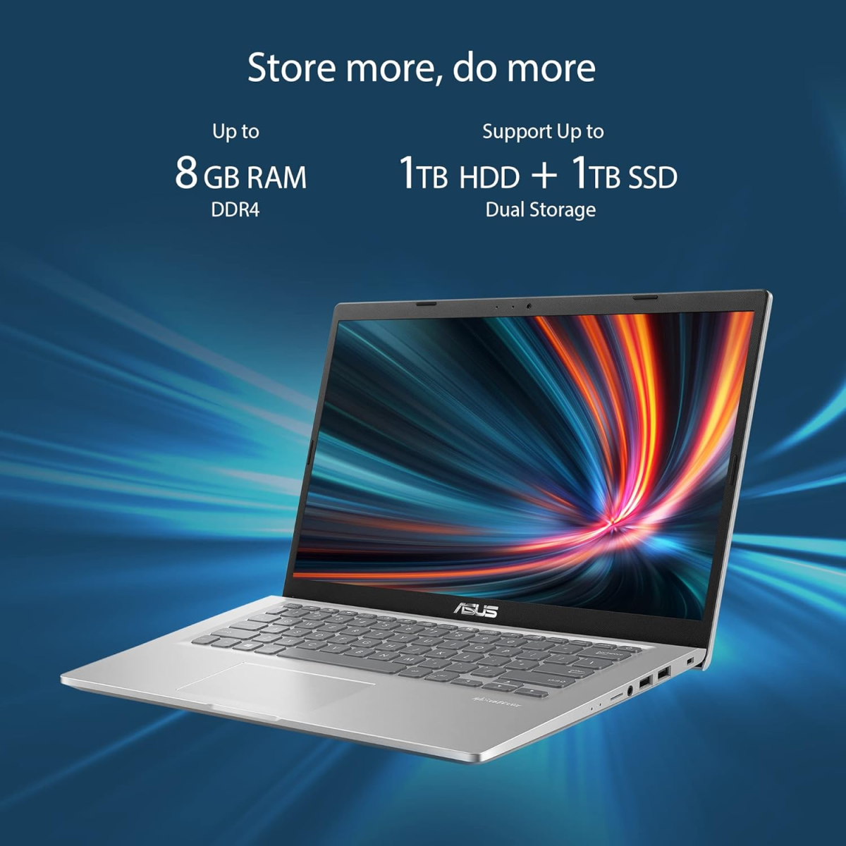 ASUS VivoBook 14 (2021), 14-inch (35.56 cm) HD, Intel Pentium Silver