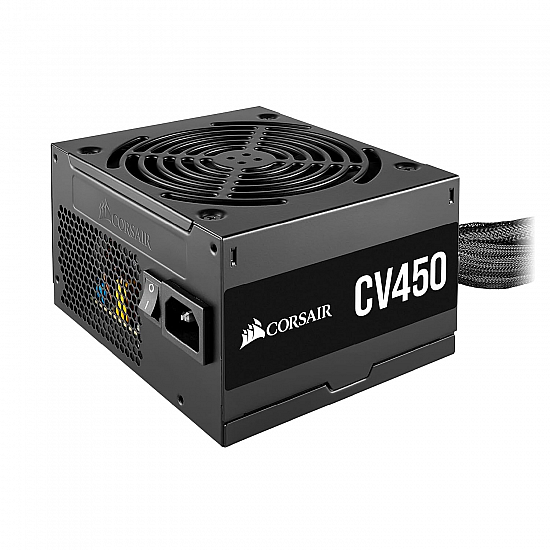 Corsair CV450, CV Series, 80 Plus Bronze Certified, 450 Watt Non-Modular Power Supply Black