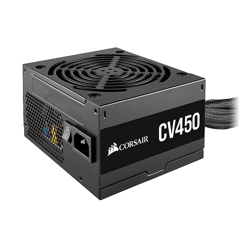 Corsair CV450, CV Series, 80 Plus Bronze Certified, 450 Watt Non-Modular Power Supply Black