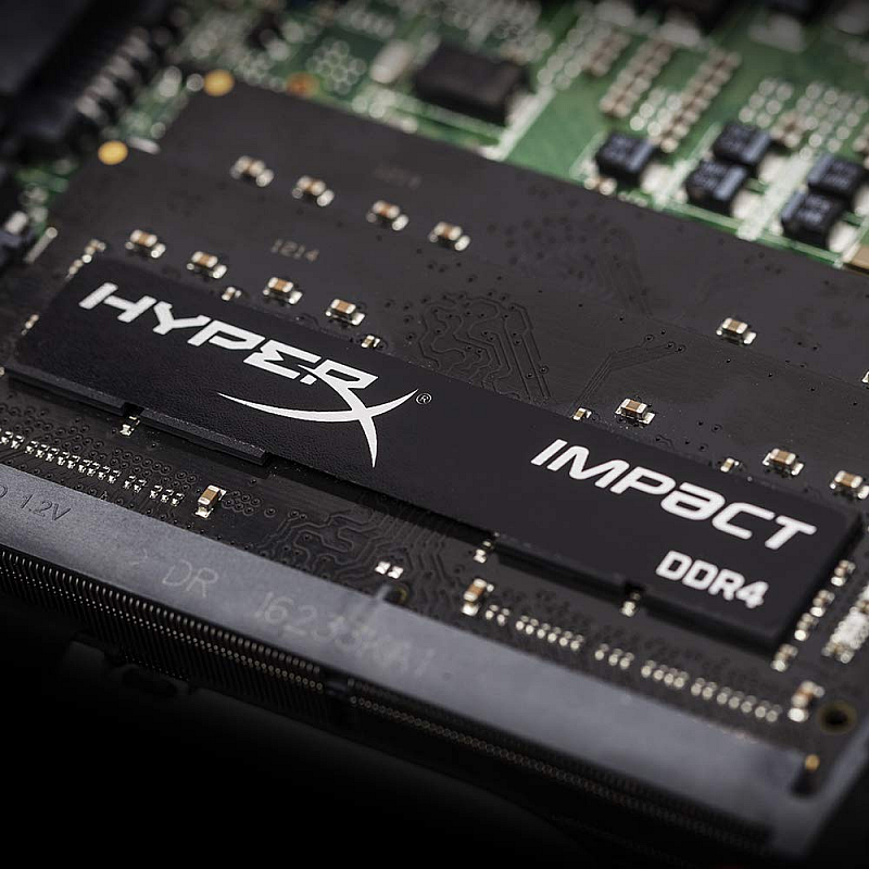 HyperX HX424S14IB2/8 Impact Black 8GB 2400MHz DDR4 Non-ECC CL14 260-pin Unbuffered SODIMM Internal Memory Black